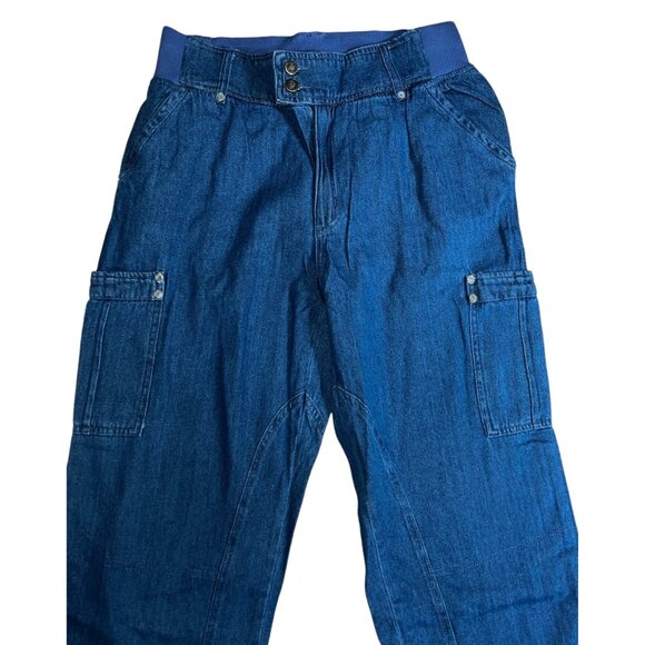 Woman Within NWOT Double Button Front Comfort Waist Cargo Jean Sz 20 Tall Womens - Picture 8 of 16